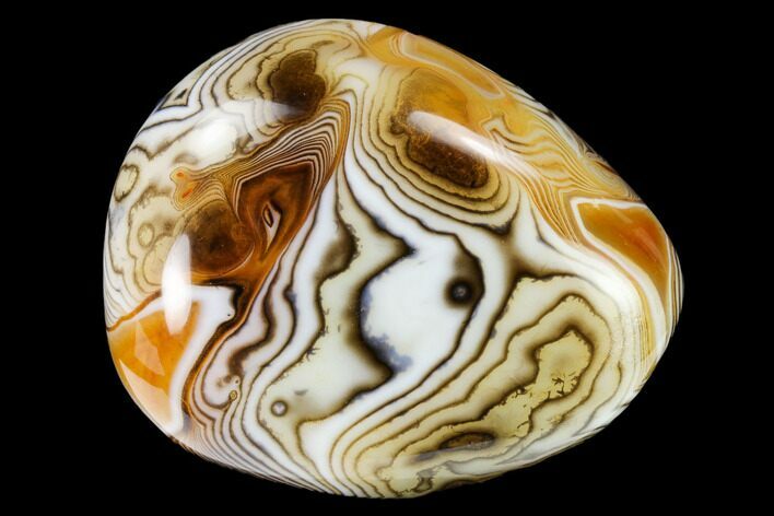 Polished, Banded Carnelian Agate - Madagascar #145946